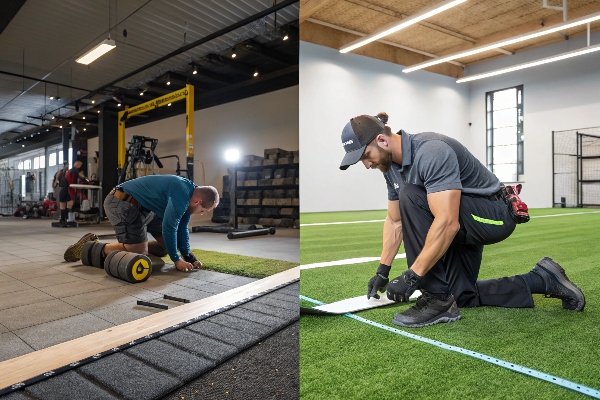 gym turf installation enhanced