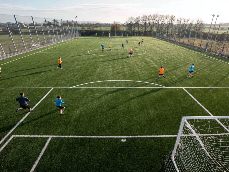 Schema del campo da futsal con marcature e dimensioni