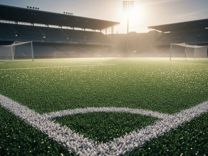 instalación de césped artificial en curso