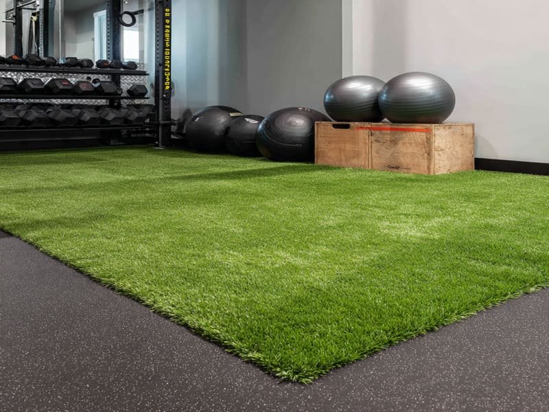 Processo de colagem da relva