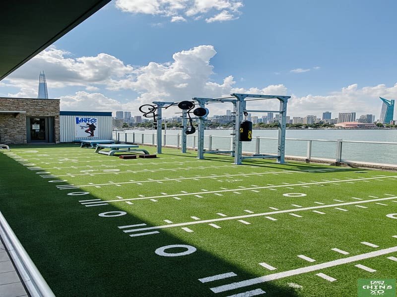 Materiaal voor sportschoolgras