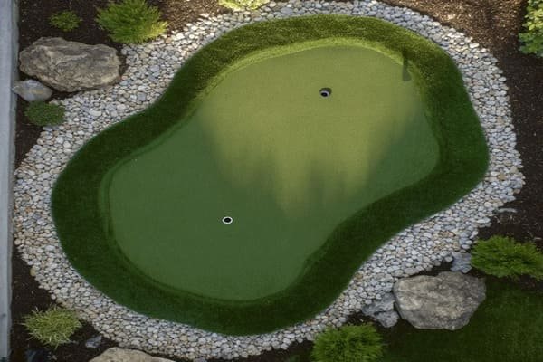 installazione del sistema di drenaggio per il putting green
