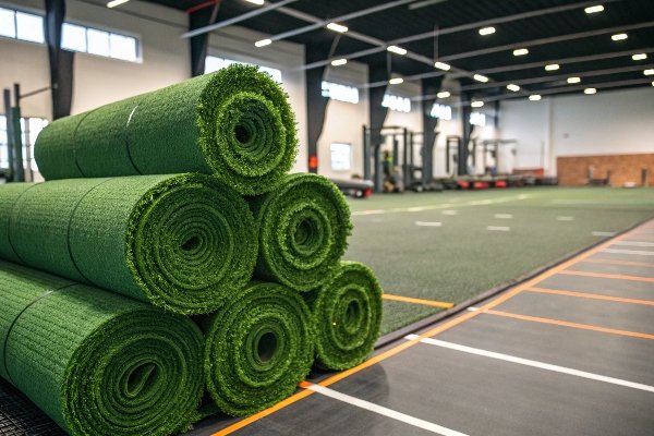 чистый спортивный газон