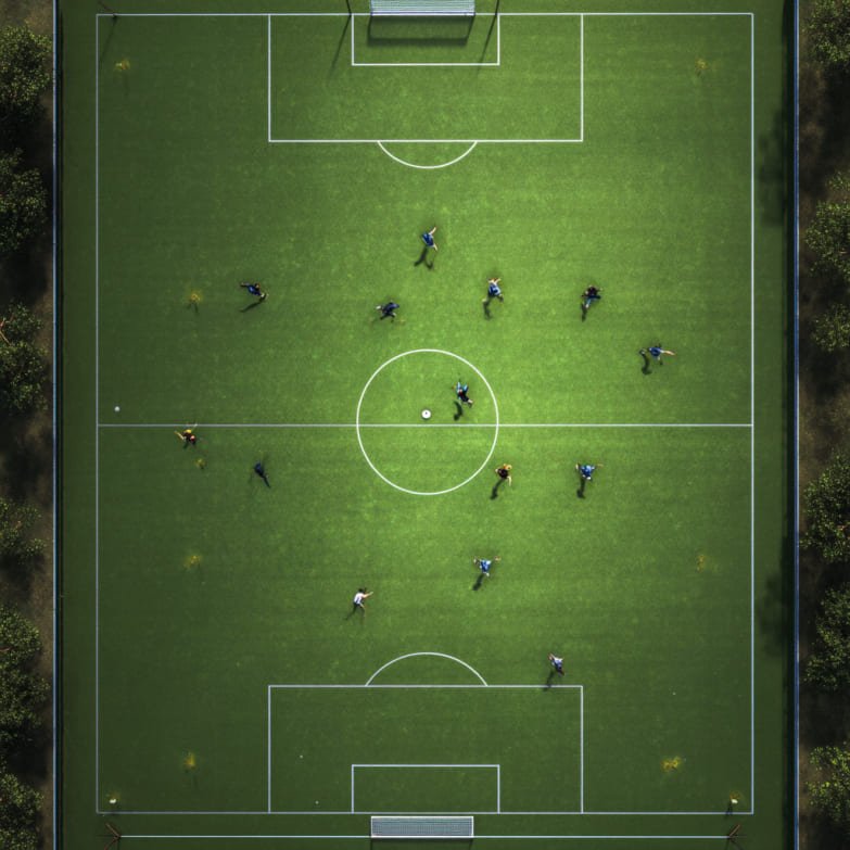 المقطع العرضي للعشب الصناعي