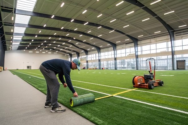 научитесь стричь газон в спортзале