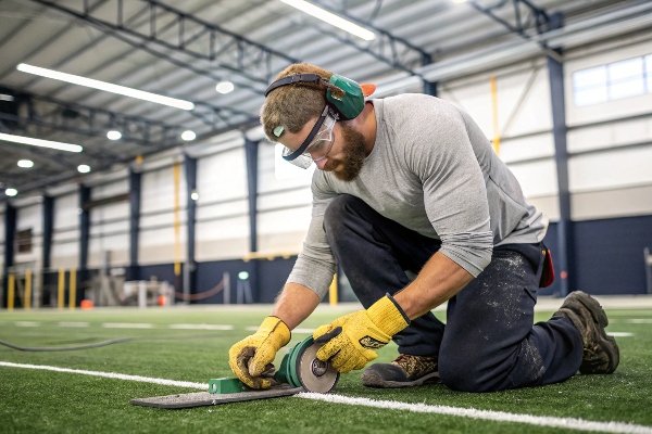 стрижка искусственной травы