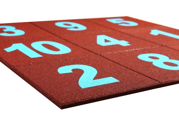 Custom logo inlaid in rubber stall mat