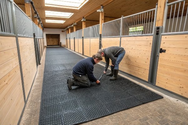 تركيب حصيرة مربط الخيول