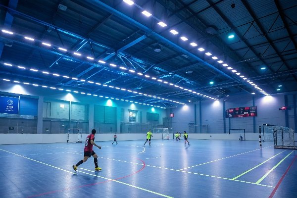 indoor futsal court with LED lighting