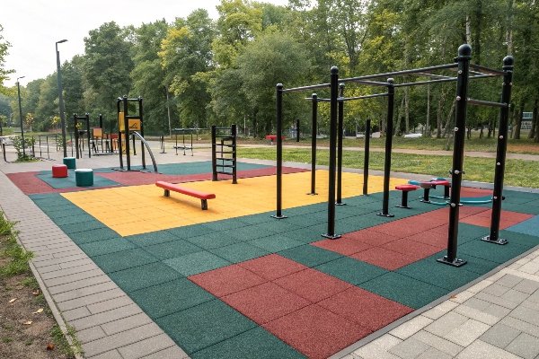 пол в спортзале на открытом воздухе