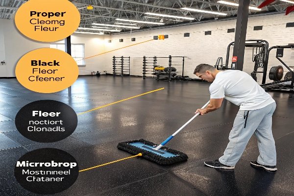 técnicas adecuadas de limpieza de suelos de caucho