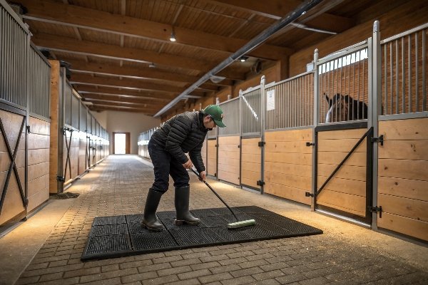 تأمين حصائر إسطبلات الخيول