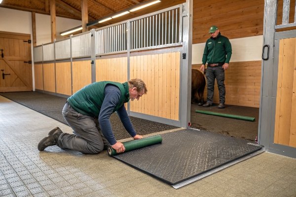 standard stall mat installation