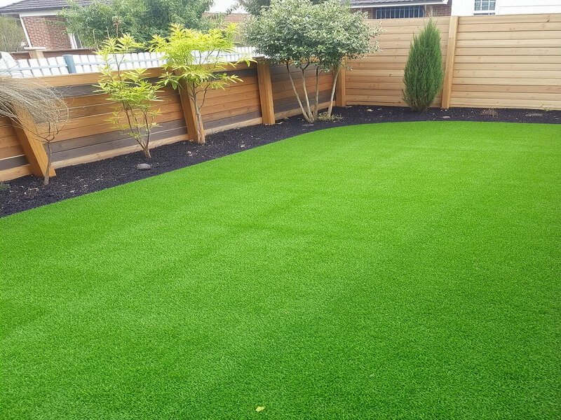 Used artificial turf installation