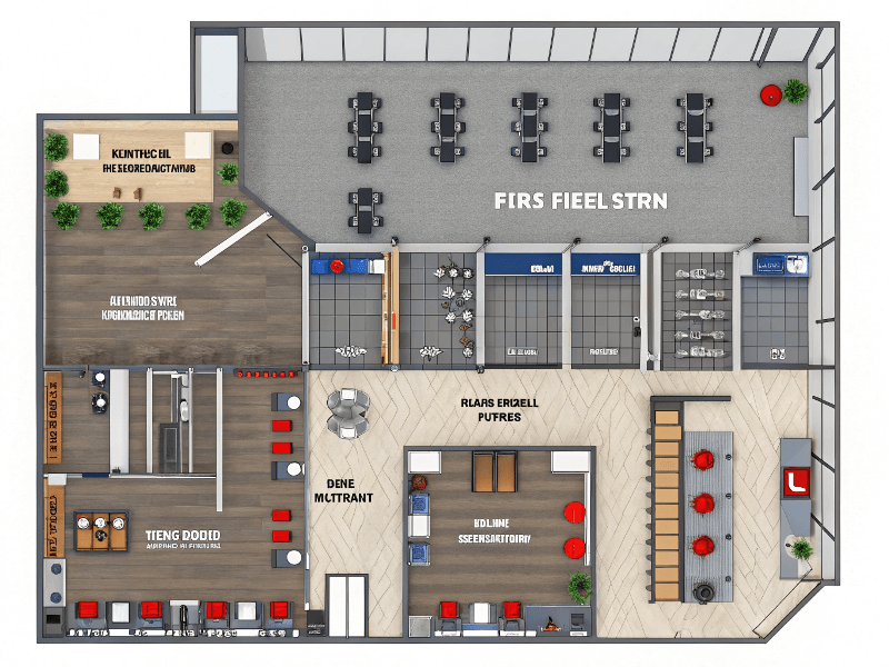 Layout della struttura della catena di palestre