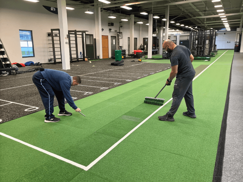 Gym flooring maintenance for Shock Turf