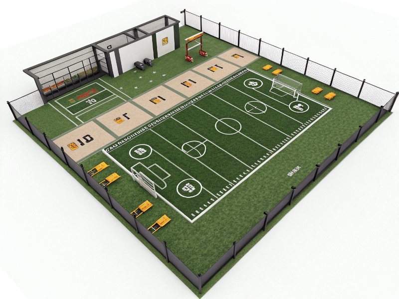 تصميم تخطيط العشب المبطن المخصص