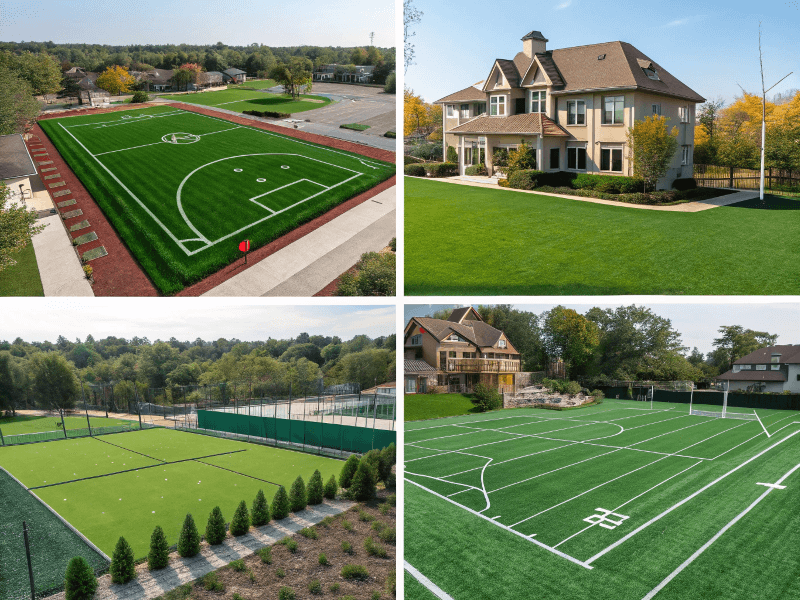 تطبيقات العشب المختلفة