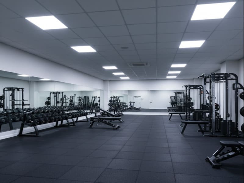 Резиновый пол для спортзала на заказ с уникальным брендингом