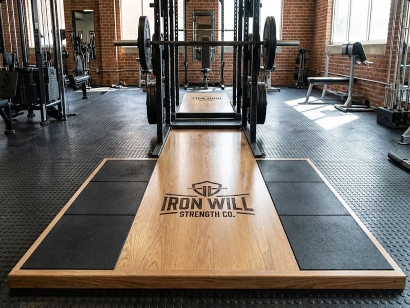 installazione del nuovo pavimento della palestra